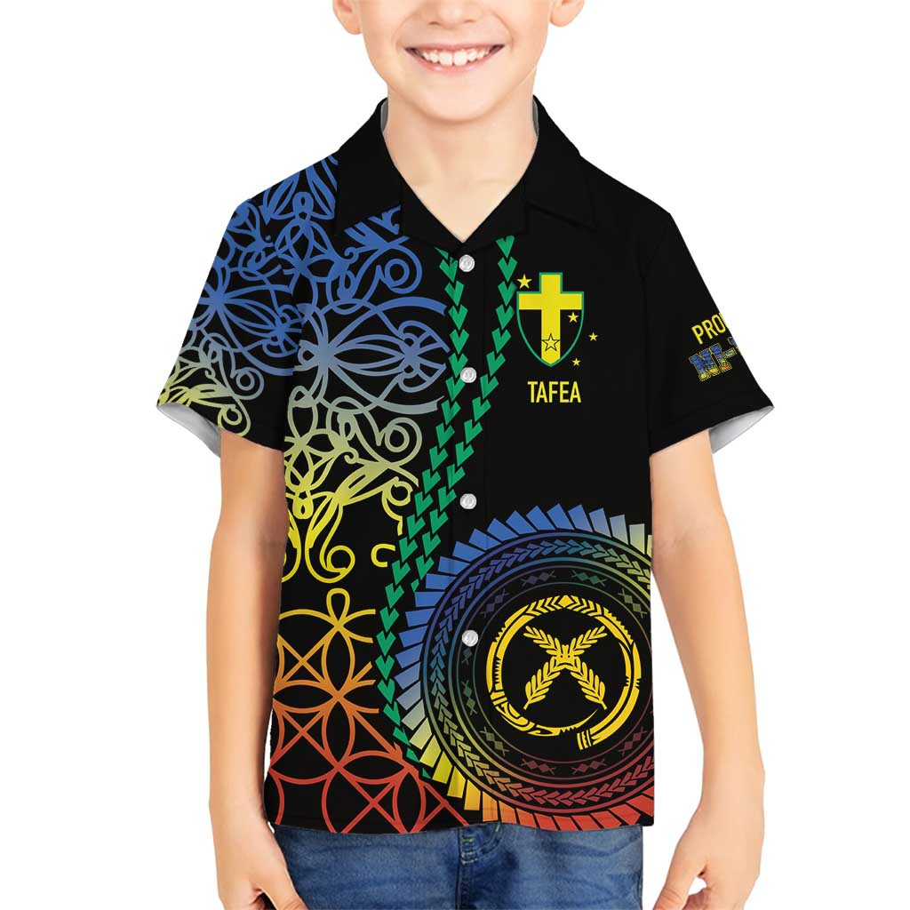 Proudly Ni-Van Sandroing Inspired Family Matching Tank Maxi Dress and Hawaiian Shirt Tafea Classic Style LT7 Son's Shirt Colorful - Polynesian Pride