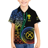 Proudly Ni-Van Sandroing Inspired Family Matching Tank Maxi Dress and Hawaiian Shirt Tafea Classic Style LT7 Son's Shirt Colorful - Polynesian Pride