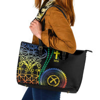 Proudly Ni-Van Sandroing Inspired Leather Tote Bag Tafea Classic Style LT7 Colorful - Polynesian Pride