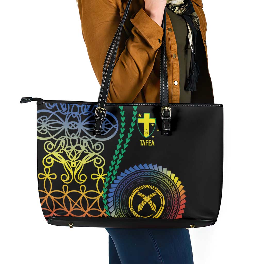 Proudly Ni-Van Sandroing Inspired Leather Tote Bag Tafea Classic Style LT7 - Polynesian Pride