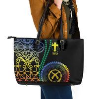 Proudly Ni-Van Sandroing Inspired Leather Tote Bag Tafea Classic Style LT7 - Polynesian Pride