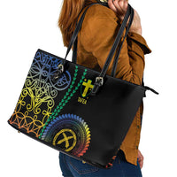 Proudly Ni-Van Sandroing Inspired Leather Tote Bag Tafea Classic Style LT7 - Polynesian Pride