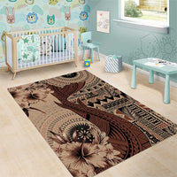 Bula Fiji Area Rug Shark Tail Beige Masi Tapa LT7 - Polynesian Pride