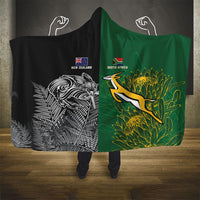 New Zealand - South Africa Greatest Rivals Rugby Hooded Blanket Kiwi Vs Bokke