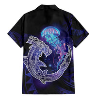Polynesian Aumakua Family Matching Mermaid Dress and Hawaiian Shirt Jellyfish with Shark LT7 - Polynesian Pride