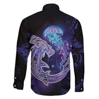 Polynesian Aumakua Family Matching Off Shoulder Short Dress and Hawaiian Shirt Jellyfish with Shark LT7 - Polynesian Pride