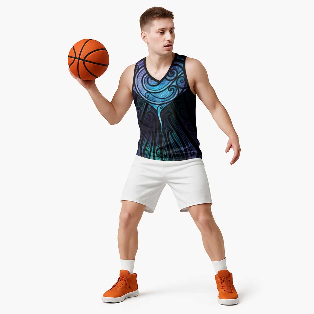 Aotearoa Maori Te Whai Rahi Basketball Jersey Tala - Nowhere You Could Go That I Won't Be With You LT7 - Polynesian Pride