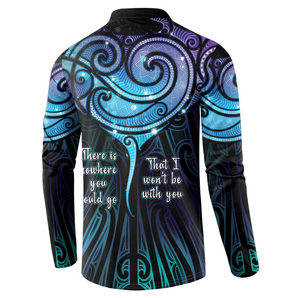 Aotearoa Maori Te Whai Rahi Button Sweatshirt Tala - Nowhere You Could Go That I Won't Be With You LT7 - Polynesian Pride