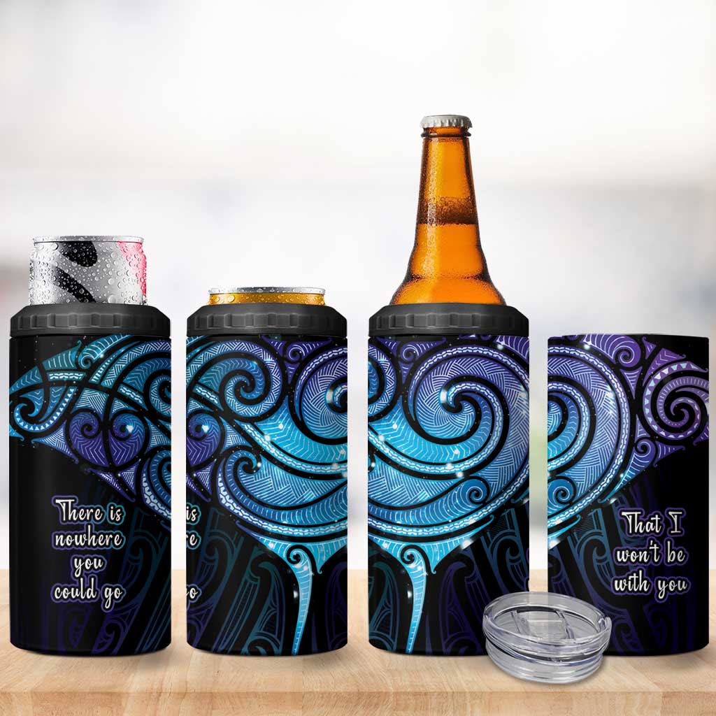 Aotearoa Maori Te Whai Rahi 4 in 1 Can Cooler Tumbler Tala - Nowhere You Could Go That I Won't Be With You LT7 - Polynesian Pride