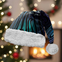 Aotearoa Maori Te Whai Rahi Christmas Santa Hat Tala - Nowhere You Could Go That I Won't Be With You LT7 With Fur Teal Purple - Polynesian Pride