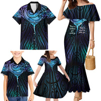 Aotearoa Maori Te Whai Rahi Family Matching Mermaid Dress and Hawaiian Shirt Tala - Nowhere You Could Go That I Won't Be With You LT7 - Polynesian Pride