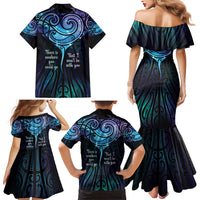 Aotearoa Maori Te Whai Rahi Family Matching Mermaid Dress and Hawaiian Shirt Tala - Nowhere You Could Go That I Won't Be With You LT7 - Polynesian Pride