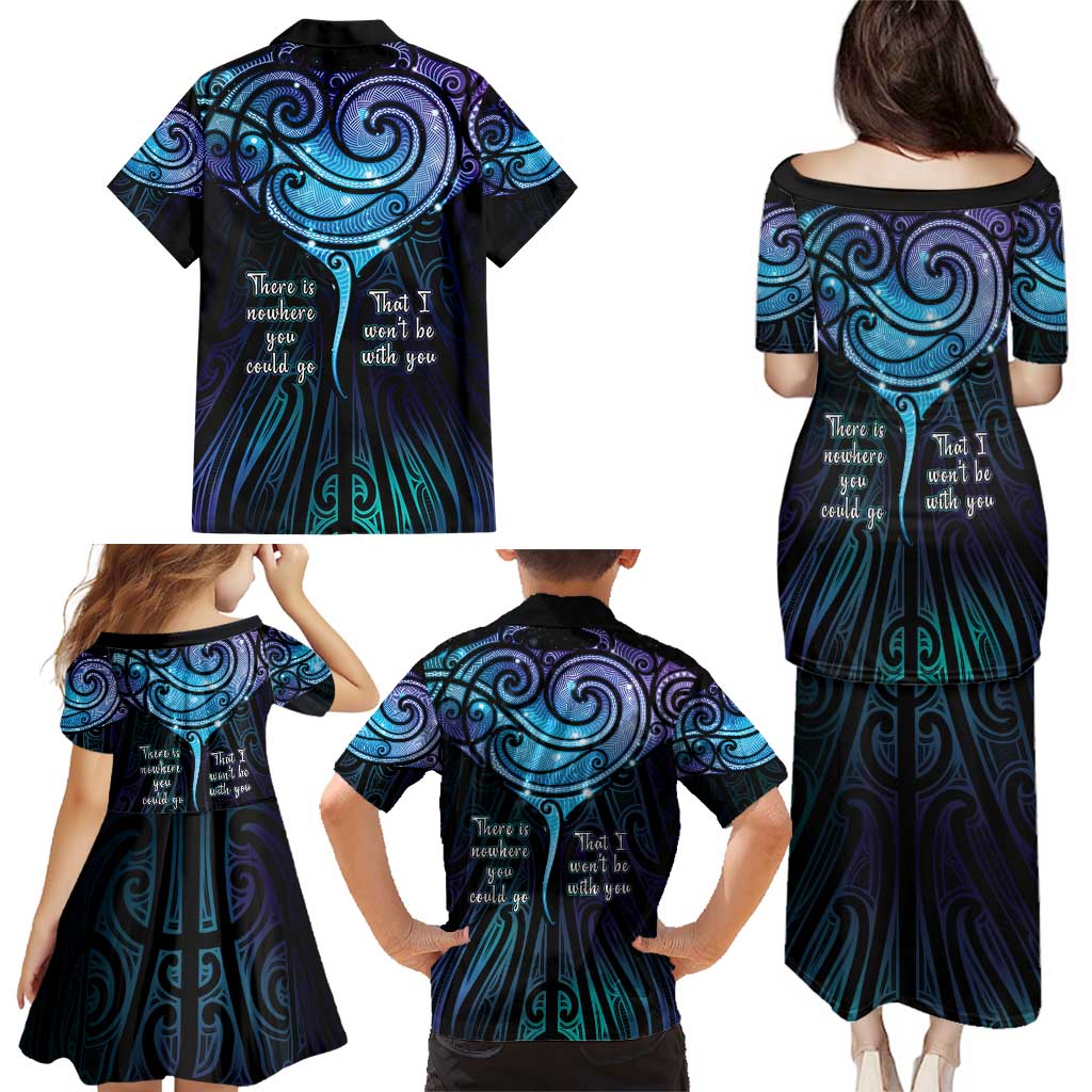 Aotearoa Maori Te Whai Rahi Family Matching Puletasi and Hawaiian Shirt Tala - Nowhere You Could Go That I Won't Be With You LT7 - Polynesian Pride