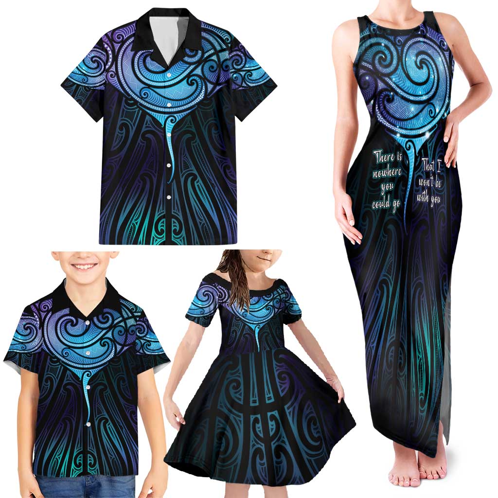 Aotearoa Maori Te Whai Rahi Family Matching Tank Maxi Dress and Hawaiian Shirt Tala - Nowhere You Could Go That I Won't Be With You - Polynesian Pride