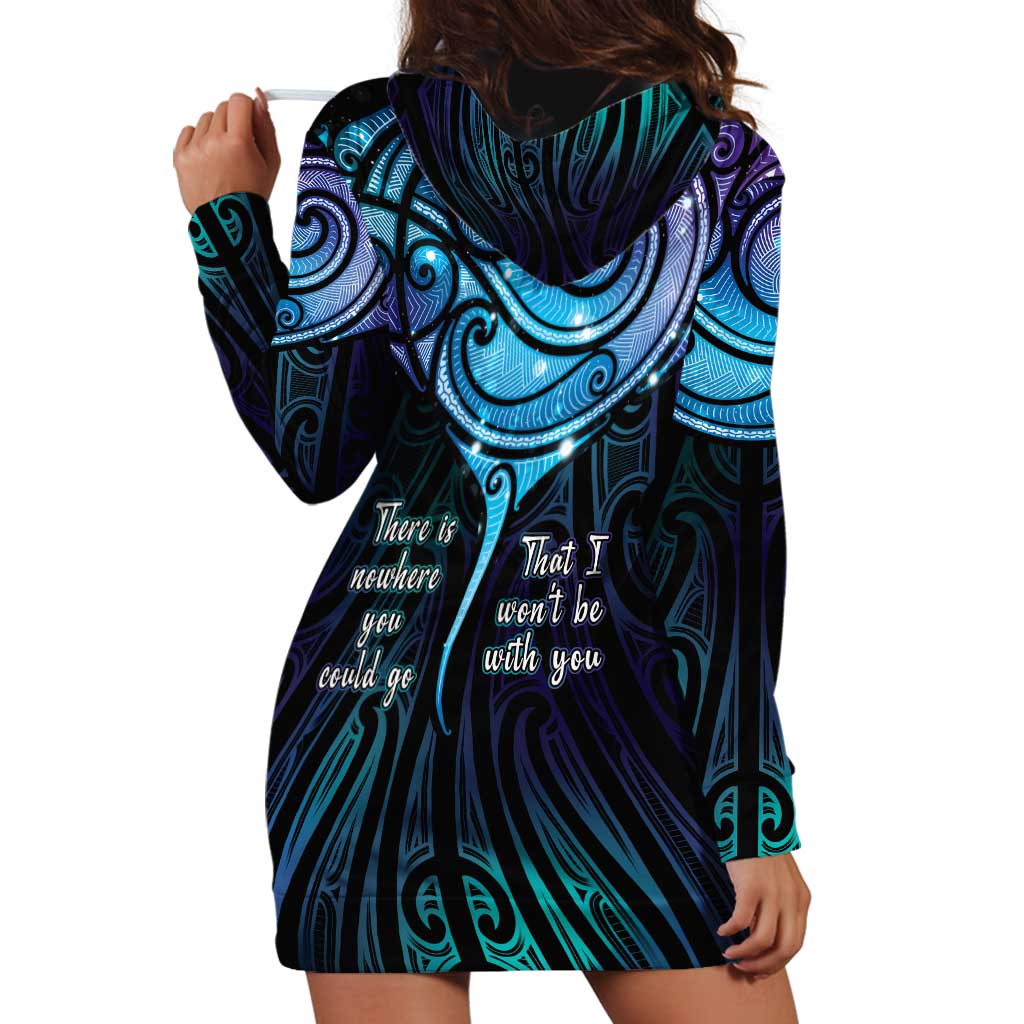 Aotearoa Maori Te Whai Rahi Hoodie Dress Tala - Nowhere You Could Go That I Won't Be With You LT7 - Polynesian Pride