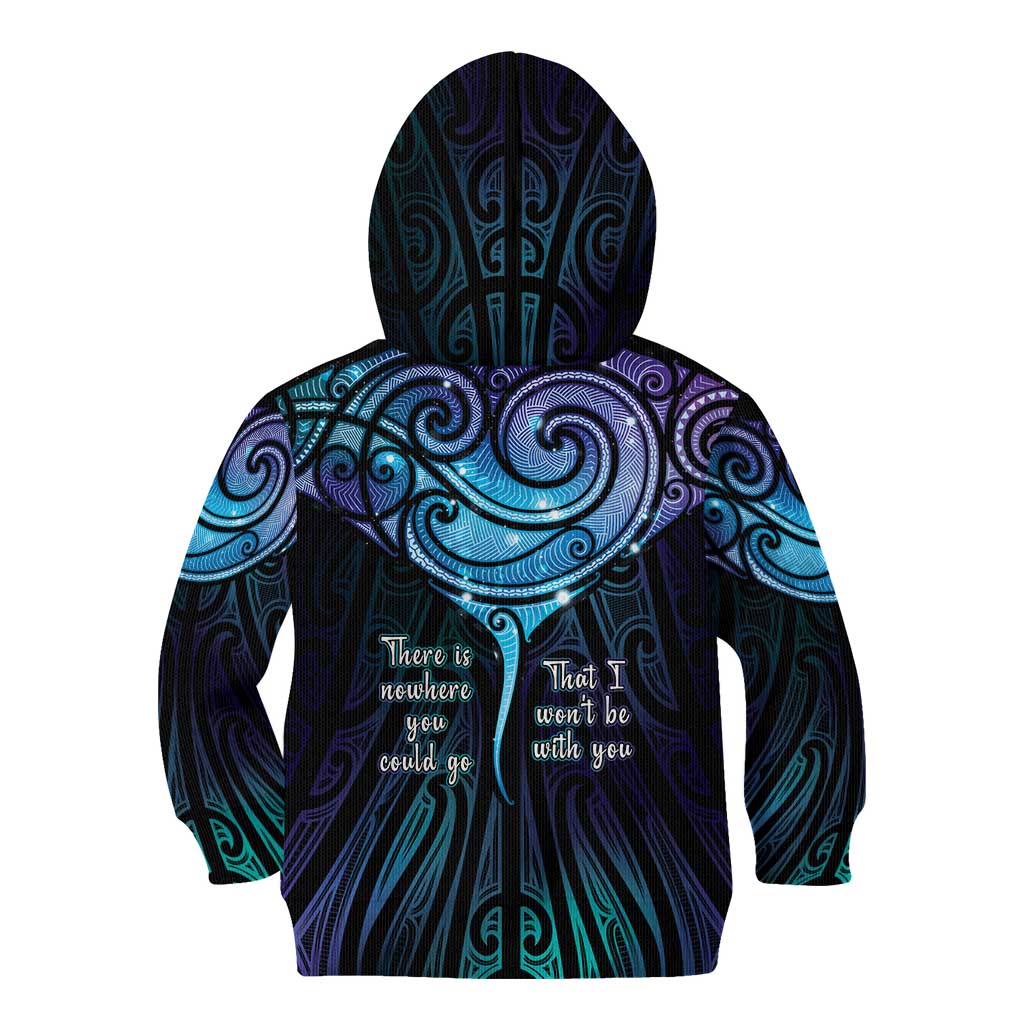 Aotearoa Maori Te Whai Rahi Kid Hoodie Tala - Nowhere You Could Go That I Won't Be With You LT7 - Polynesian Pride