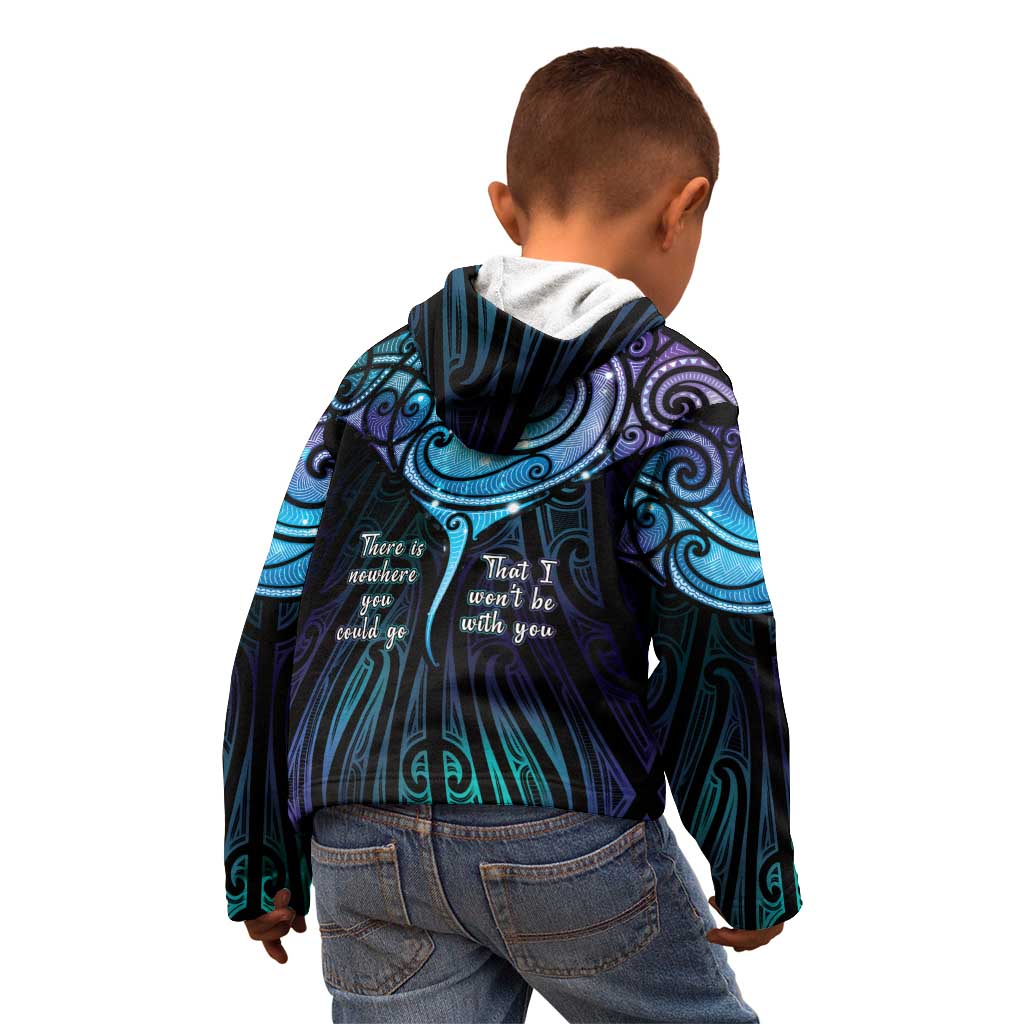 Aotearoa Maori Te Whai Rahi Kid Hoodie Tala - Nowhere You Could Go That I Won't Be With You LT7 - Polynesian Pride