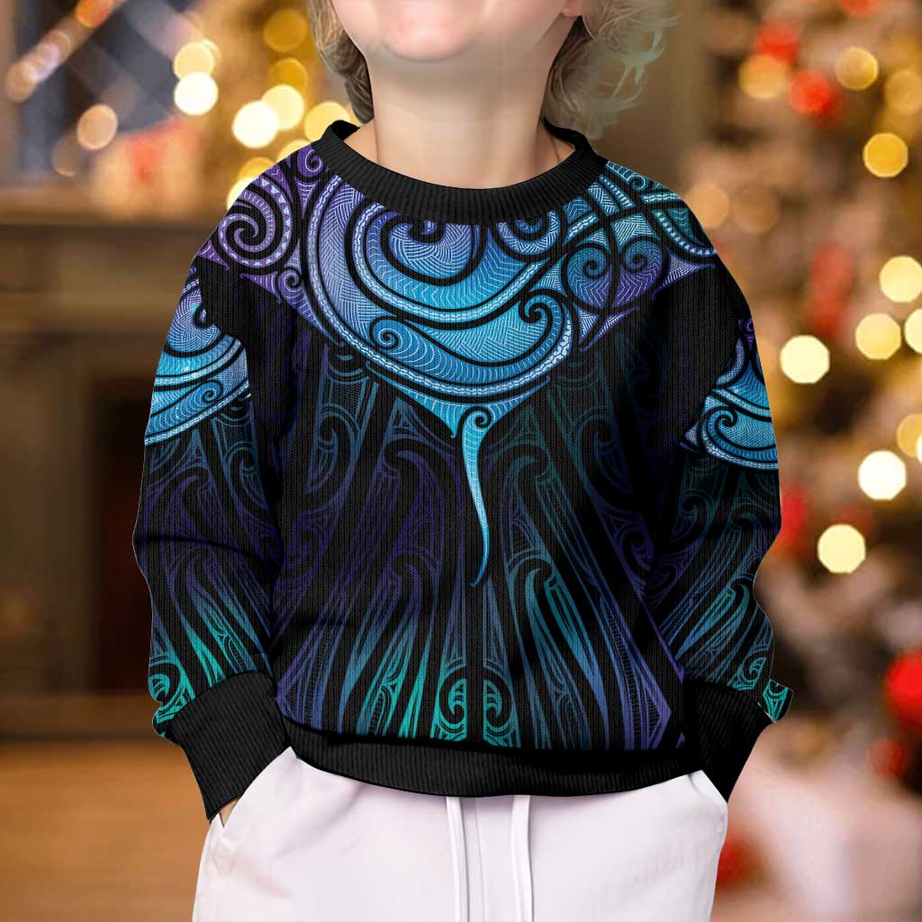 Aotearoa Maori Te Whai Rahi Kid Ugly Christmas Sweater Tala - Nowhere You Could Go That I Won't Be With You LT7 - Polynesian Pride