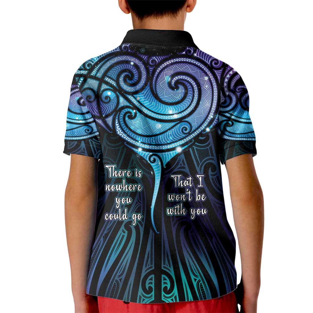 Aotearoa Maori Te Whai Rahi Kid Polo Shirt Tala - Nowhere You Could Go That I Won't Be With You LT7 - Polynesian Pride
