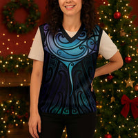 Aotearoa Maori Te Whai Rahi Christmas Knitted V-Neck Vest Tala - Nowhere You Could Go That I Won't Be With You LT7 - Polynesian Pride
