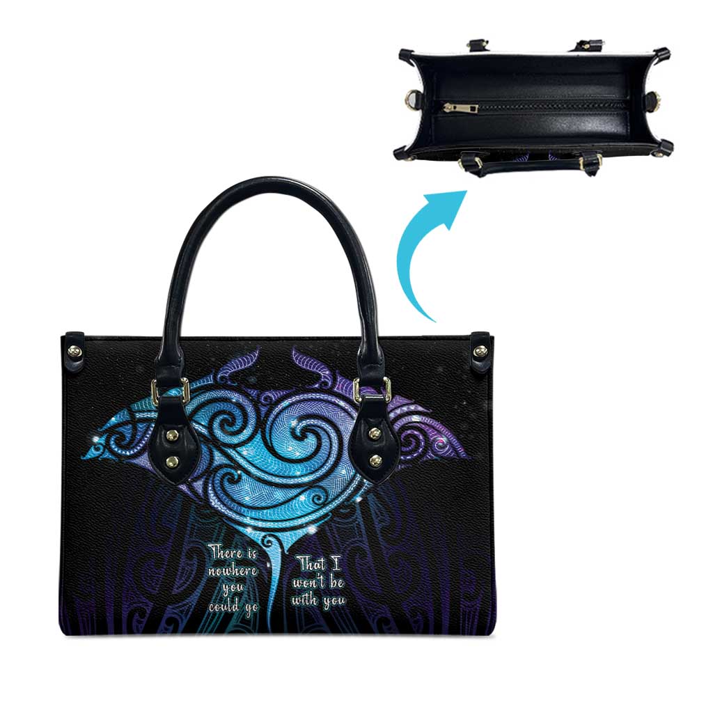 Aotearoa Maori Te Whai Rahi Leather Bag Tala - Nowhere You Could Go That I Won't Be With You - Polynesian Pride