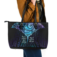 Aotearoa Maori Te Whai Rahi Leather Tote Bag Tala - Nowhere You Could Go That I Won't Be With You LT7 - Polynesian Pride