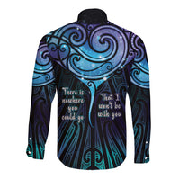 Aotearoa Maori Te Whai Rahi Long Sleeve Button Shirt Tala - Nowhere You Could Go That I Won't Be With You LT7 - Polynesian Pride