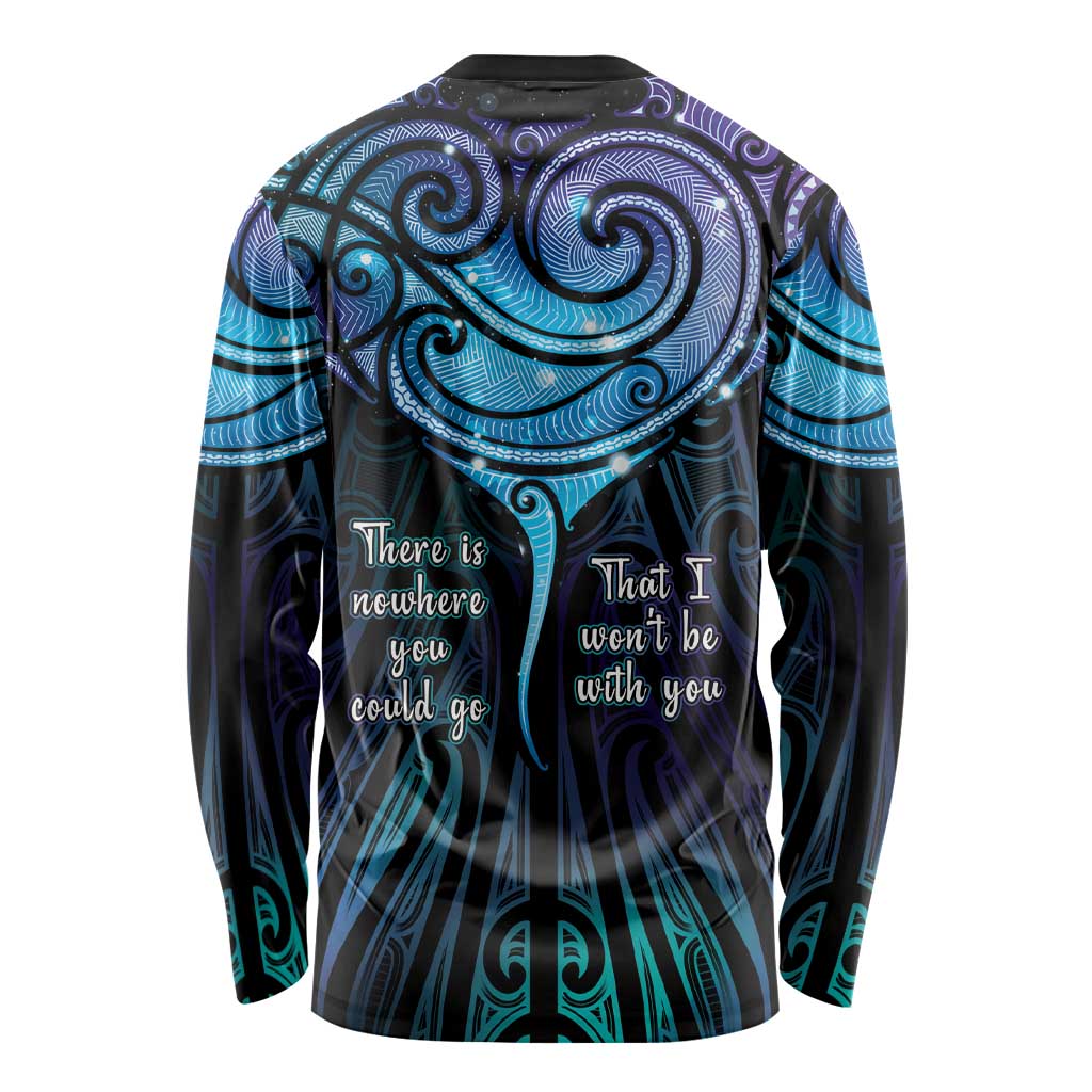 Aotearoa Maori Te Whai Rahi Long Sleeve Shirt Tala - Nowhere You Could Go That I Won't Be With You LT7 - Polynesian Pride