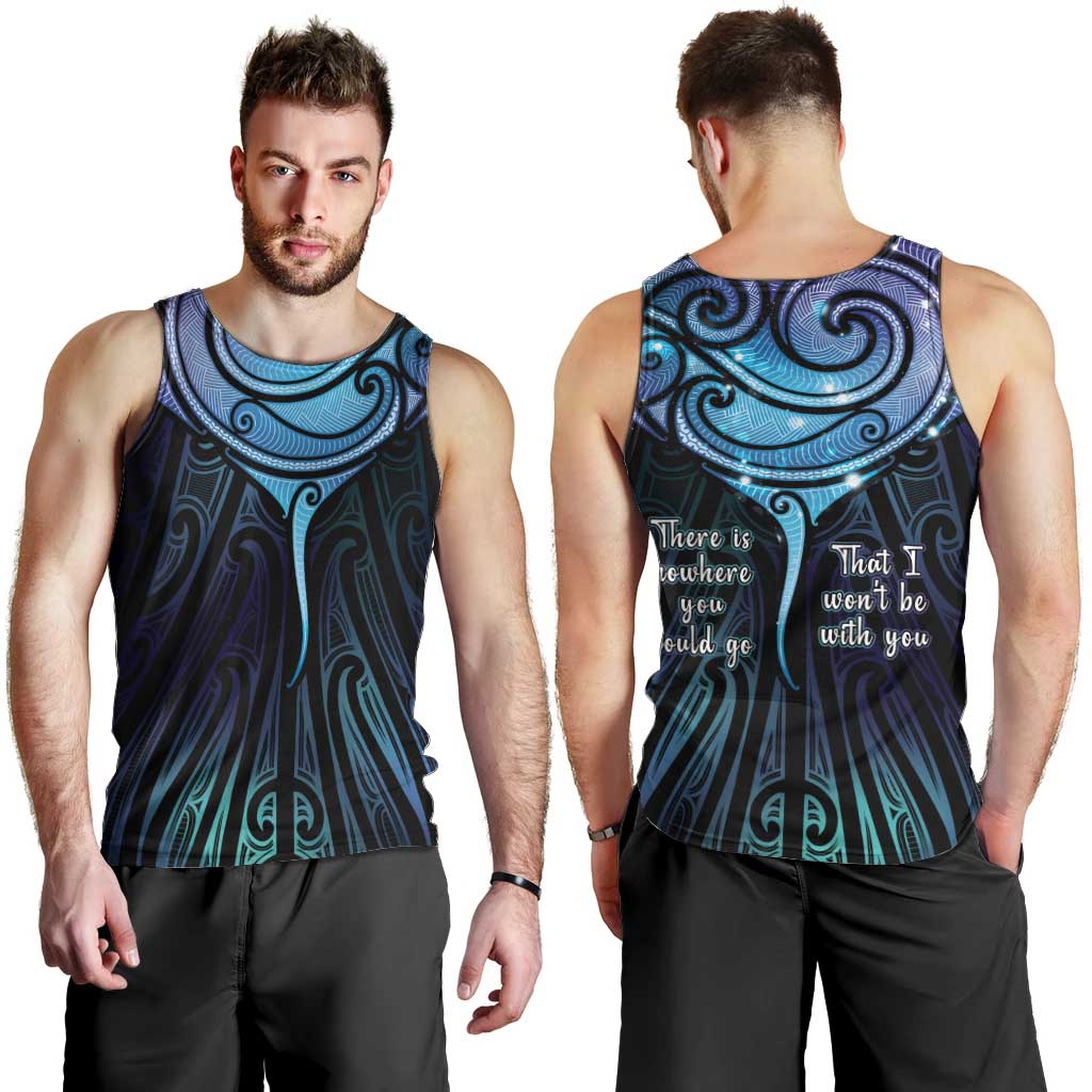 Aotearoa Maori Te Whai Rahi Men Tank Top Tala - Nowhere You Could Go That I Won't Be With You LT7 - Polynesian Pride