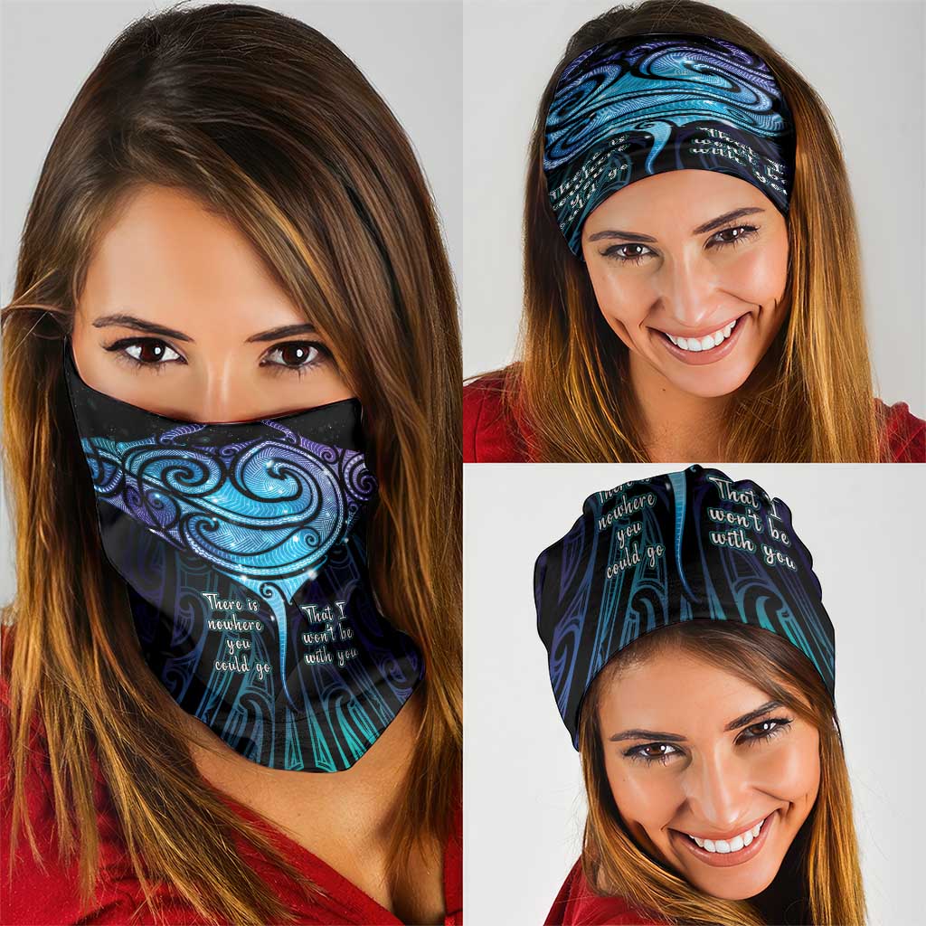 Aotearoa Maori Te Whai Rahi Neck Gaiter Tala - Nowhere You Could Go That I Won't Be With You LT7 - Polynesian Pride