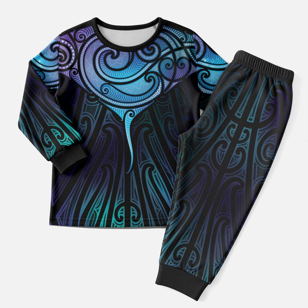 Aotearoa Maori Te Whai Rahi Christmas Pajama Set Tala - Nowhere You Could Go That I Won't Be With You LT7 Men Teal Purple - Polynesian Pride