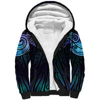 Aotearoa Maori Te Whai Rahi Sherpa Hoodie Tala - Nowhere You Could Go That I Won't Be With You LT7 Unisex Teal Purple - Polynesian Pride