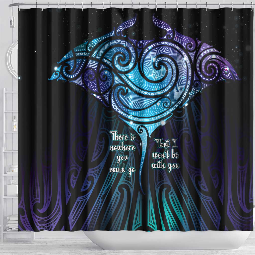 Aotearoa Maori Te Whai Rahi Shower Curtain Tala - Nowhere You Could Go That I Won't Be With You LT7 - Polynesian Pride