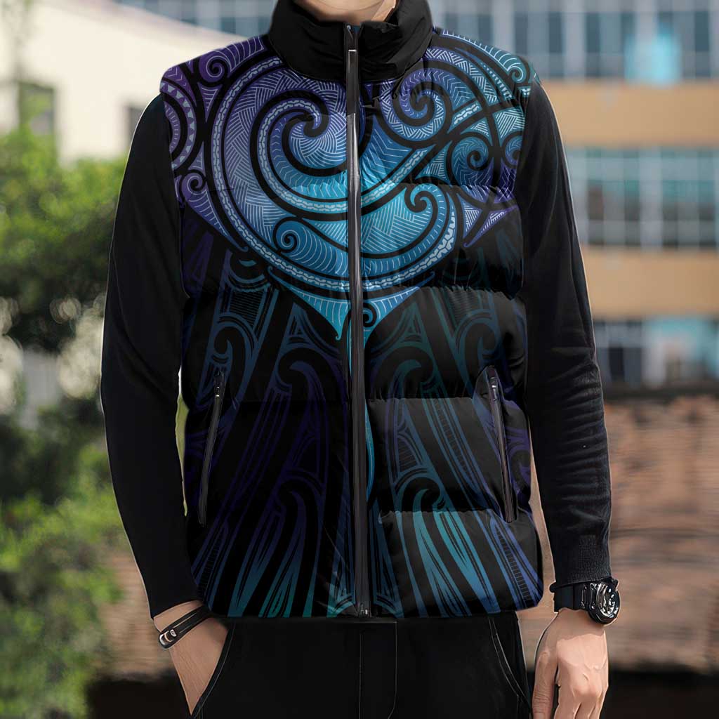 Aotearoa Maori Te Whai Rahi Sleeveless Puffer Jacket Tala - Nowhere You Could Go That I Won't Be With You - Polynesian Pride