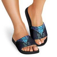 Aotearoa Maori Te Whai Rahi Slide Sandals Tala - Nowhere You Could Go That I Won't Be With You LT7 - Polynesian Pride