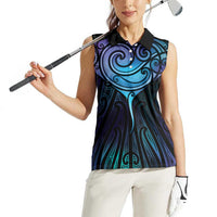 Aotearoa Maori Te Whai Rahi Women Sleeveless Polo Shirt Tala - Nowhere You Could Go That I Won't Be With You LT7 - Polynesian Pride