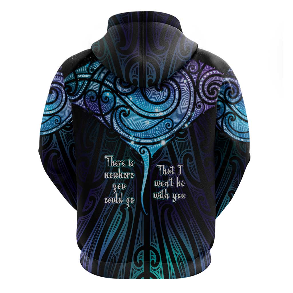 Aotearoa Maori Te Whai Rahi Zip Hoodie Tala - Nowhere You Could Go That I Won't Be With You LT7 - Polynesian Pride