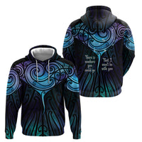 Aotearoa Maori Te Whai Rahi Zip Hoodie Tala - Nowhere You Could Go That I Won't Be With You LT7 - Polynesian Pride