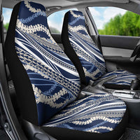 Polynesian Puakeniken Pikake Twisted Lei Car Seat Cover Navy Blue LT7 - Polynesian Pride