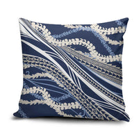 Polynesian Puakeniken Pikake Twisted Lei Pillow Cover Navy Blue LT7 Navy Blue - Polynesian Pride