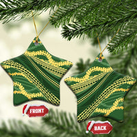 Polynesian Puakeniken Pikake Twisted Lei Ceramic Ornament Emerald - Polynesian Pride