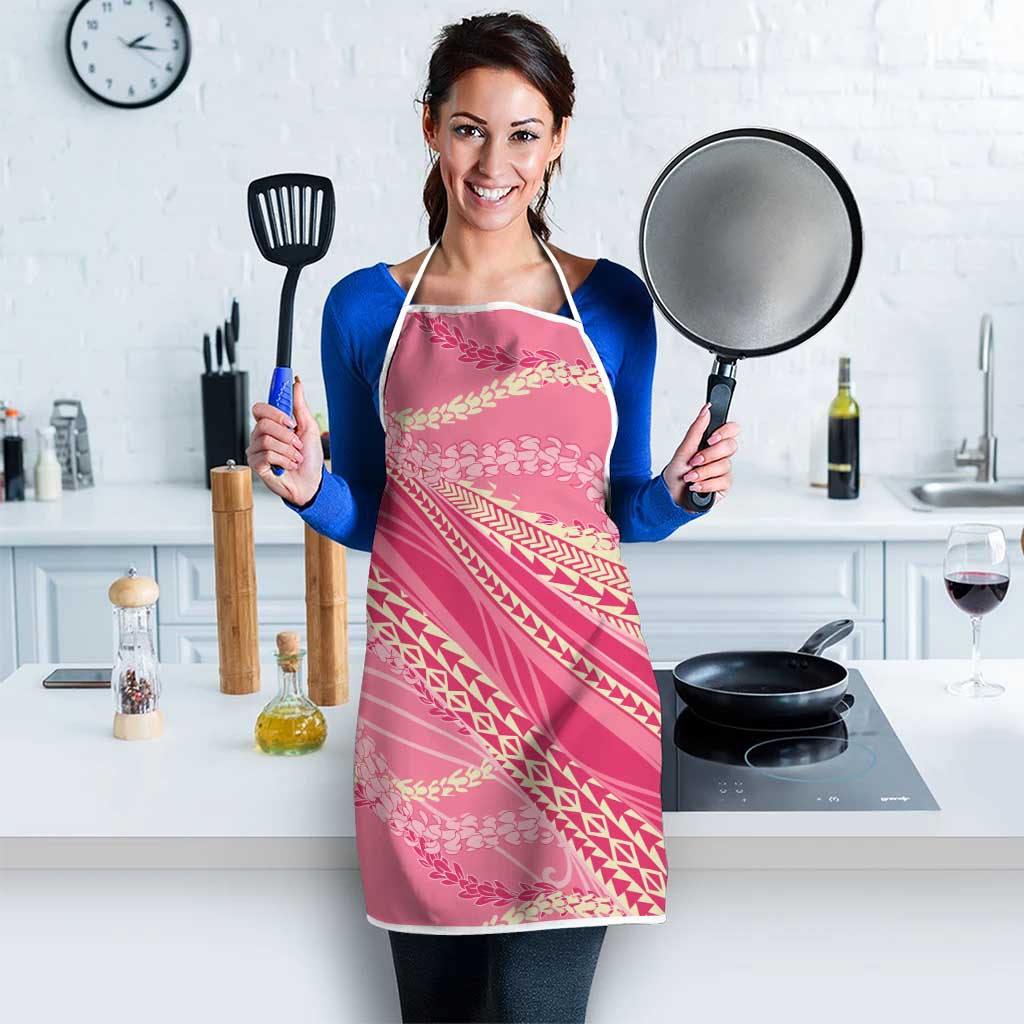 Polynesian Puakeniken Pikake Twisted Lei Apron Rose Pink - Polynesian Pride