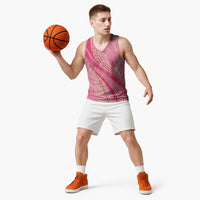 Polynesian Puakeniken Pikake Twisted Lei Basketball Jersey Rose Pink LT7 - Polynesian Pride