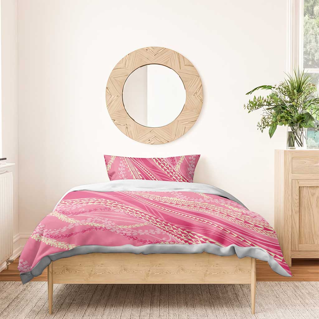 Polynesian Puakeniken Pikake Twisted Lei Bedding Set Rose Pink - Polynesian Pride