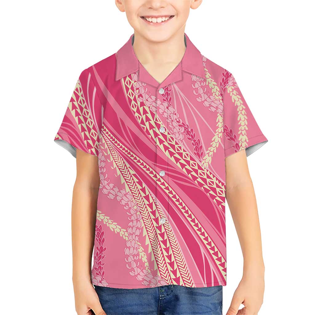 Polynesian Puakeniken Pikake Twisted Lei Hawaiian Shirt Rose Pink - Polynesian Pride