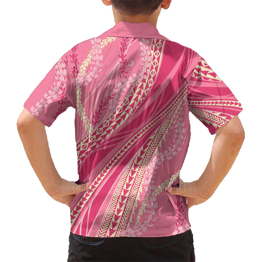 Polynesian Puakeniken Pikake Twisted Lei Hawaiian Shirt Rose Pink - Polynesian Pride