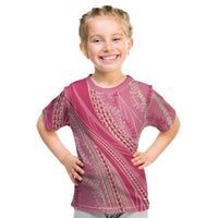 Polynesian Puakeniken Pikake Twisted Lei Kid T Shirt Rose Pink - Polynesian Pride