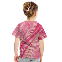 Polynesian Puakeniken Pikake Twisted Lei Kid T Shirt Rose Pink - Polynesian Pride