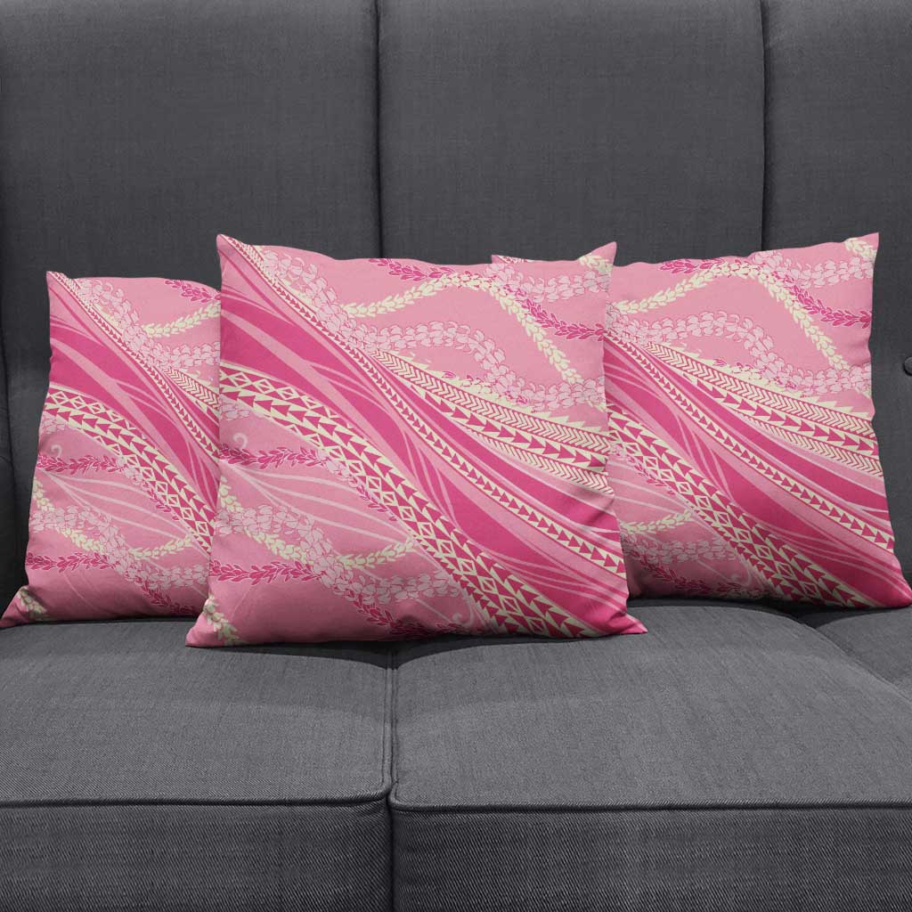 Polynesian Puakeniken Pikake Twisted Lei Pillow Cover Rose Pink - Polynesian Pride