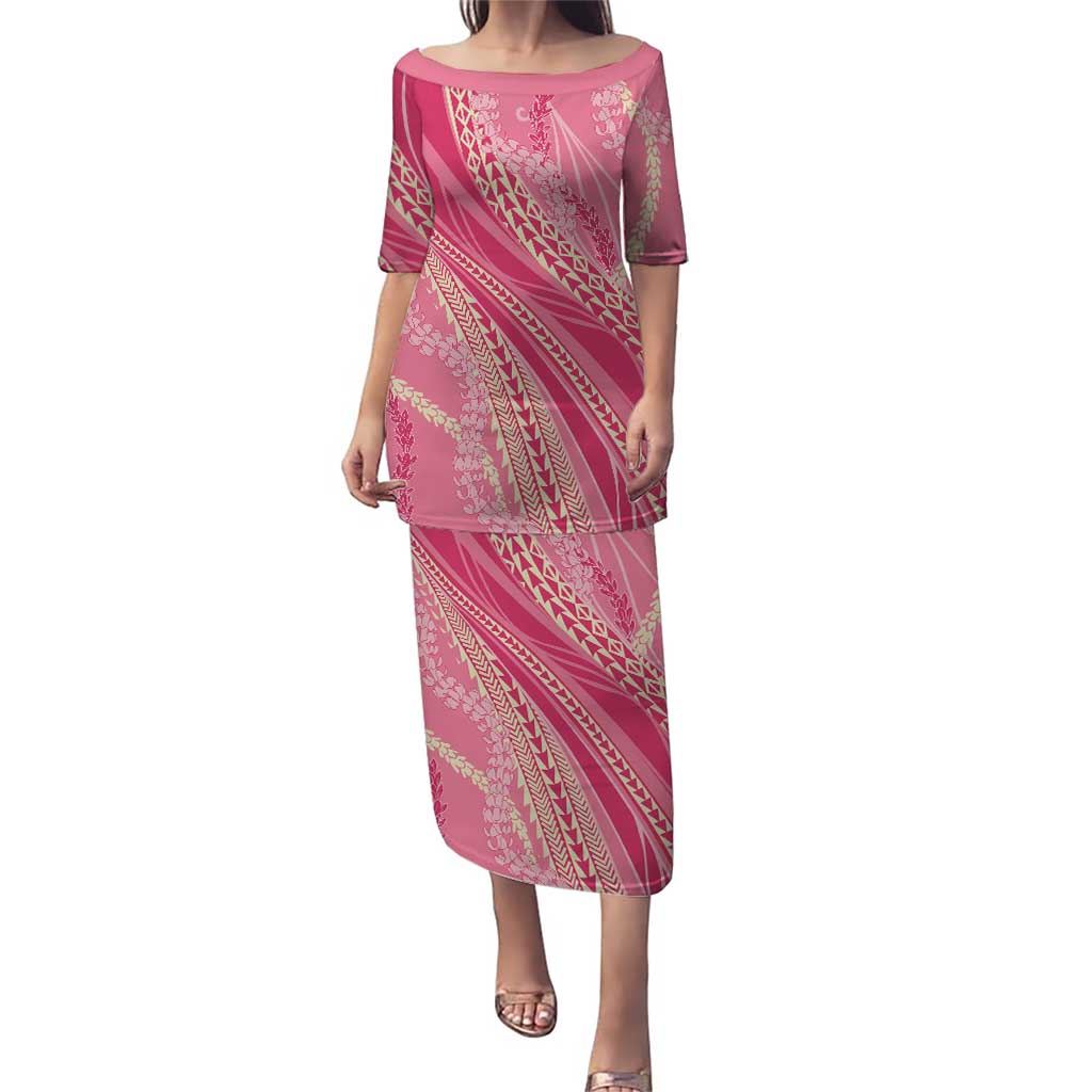 Polynesian Puakeniken Pikake Twisted Lei Puletasi Rose Pink - Polynesian Pride